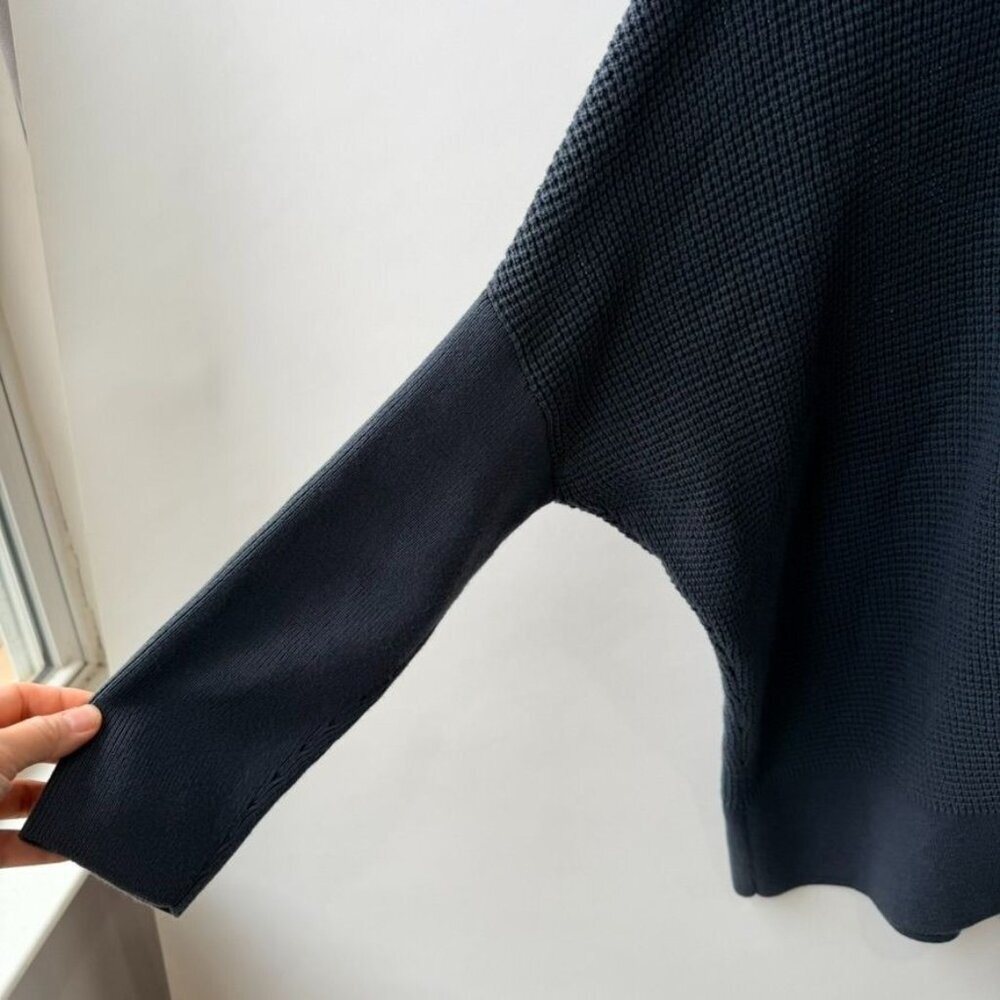 VETTA Oversized Convertible Cardigan Turtleneck Blue/gray Women’s Size S Q7 - Picture 6 of 9